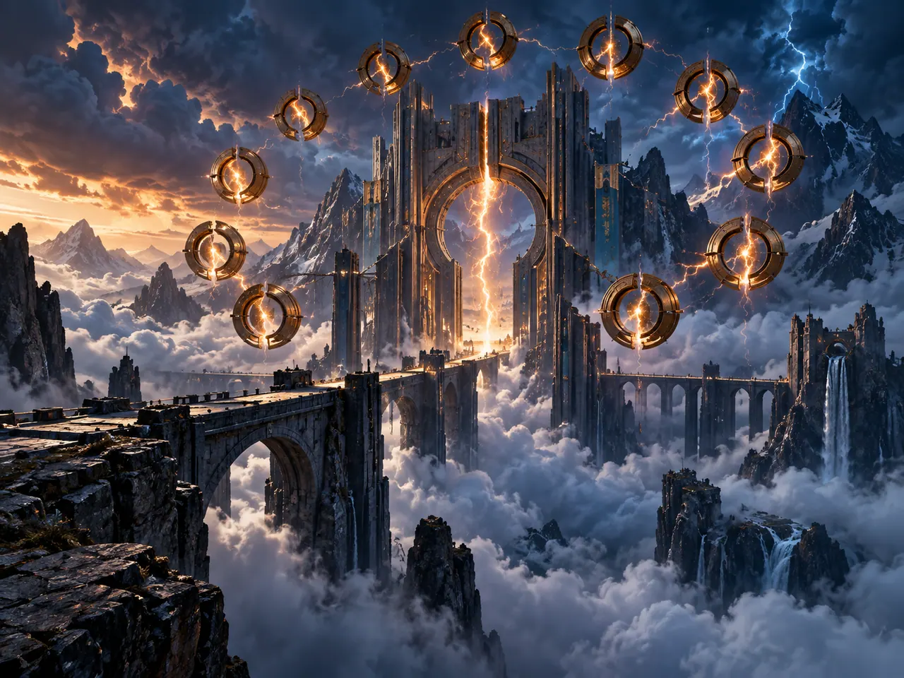 Original field-art illustration for Gates of Olympus