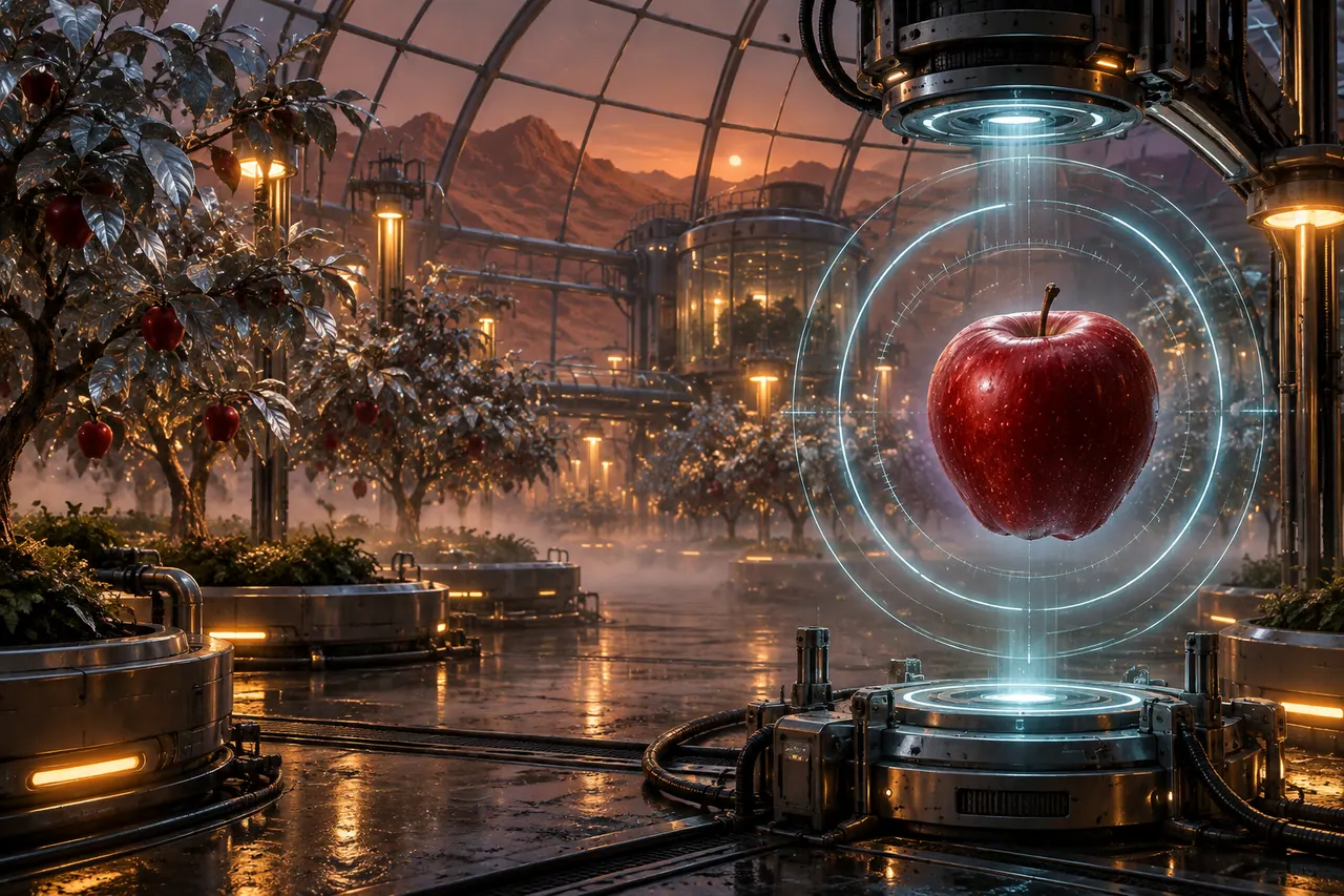 Original field-art illustration for Magic Apple