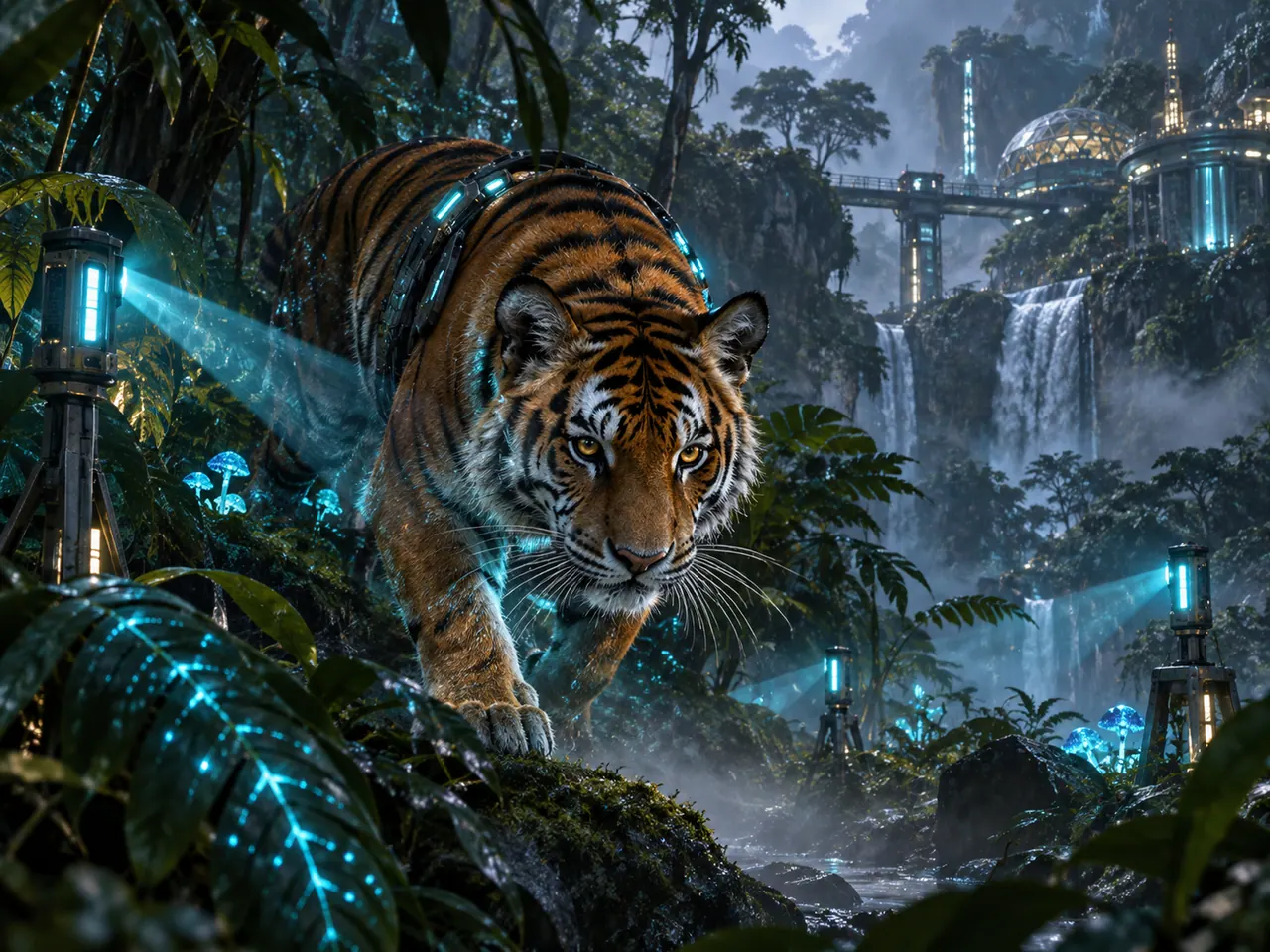 Original field-art illustration for Tiger Jungle